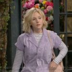 Lucy’s purple romper on The Young and the Restless