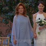 Maggie’s blue layered sheer dress on Days of our Lives