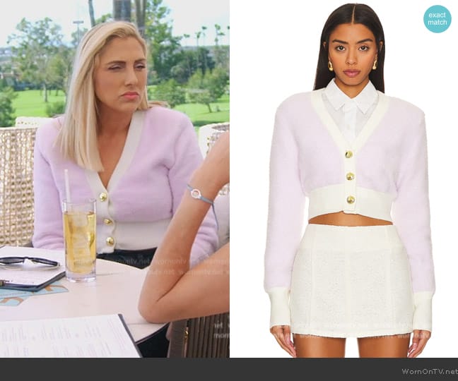 Majorelle Riona Cardigan worn by Gina Kirschenheiter on The Real Housewives of Orange County