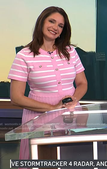 Maria’s pink stripe dress on Today