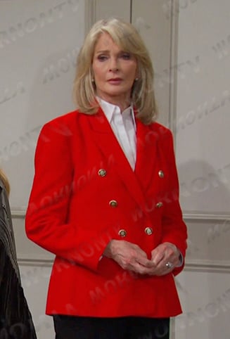 Marlena's red double breasted blazer on Days of our Lives