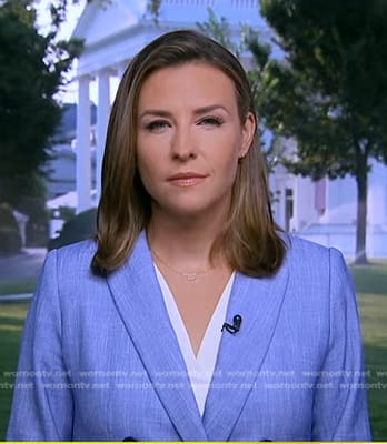 Mary’s blue double breasted blazer on Good Morning America