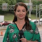 Maura Barrett’s green floral blouse on NBC News Daily