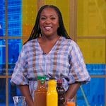 Maya Feller’s plaid maxi dress on Good Morning America