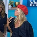 Meredith Sinclair’s navy puff sleeve dress on Today