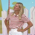 Meredith Sinclair’s red striped tee and shorts on Today