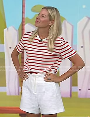 Meredith Sinclair’s red striped tee and shorts on Today