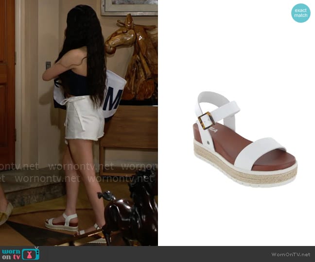 MIA Kiera Espadrille Platform Sandal worn by Luna (Lisa Yamada) on The Bold and the Beautiful