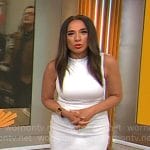 Michelle Miller’s long white dress on CBS Mornings