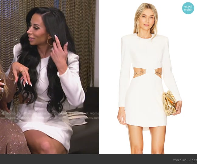 Misha Questa Chain Mini Dress worn by  on The Real Housewives of New Jersey