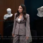 Molly’s grey suit on General Hospital