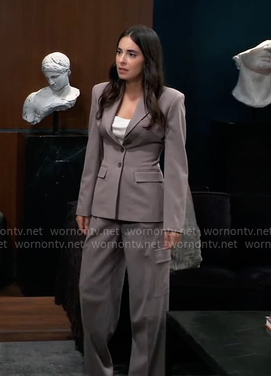 Molly's grey suit on General Hospital