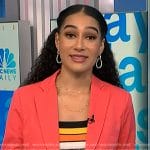 Morgan’s multicolor striped top on NBC News Daily