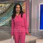 Morgan’s pink belted jumpsuit on NBC News Daily