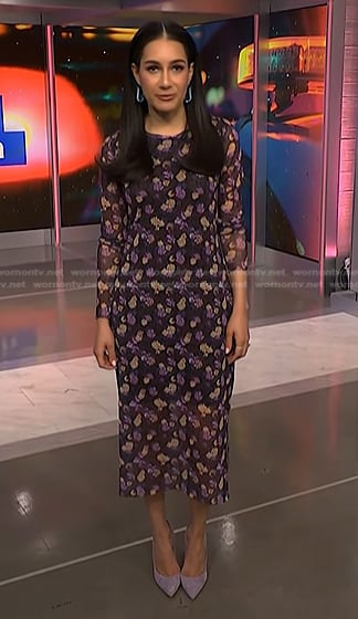 Morgan's purple floral dress on NBC News Daily