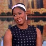 Moses Ingram’s black check print mini dress on The View