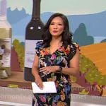 Nancy Chen’s black floral dress on CBS Mornings