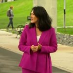 Nancy Chen’s magenta suit on CBS Mornings