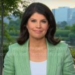 Natalie Brand’s green linen blazer on CBS Mornings