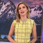 Natalie Morales’ yellow tweed shift dress on CBS Mornings