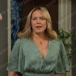 Nicole’s sage green smocked dress on Days of our Lives