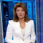 Norah’s white blazer on CBS Evening News