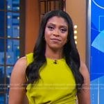 Morgan’s yellow gathered dress on Good Morning America