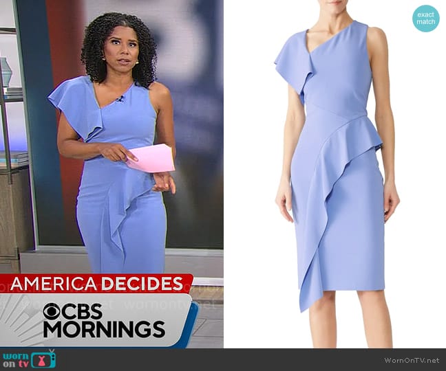 WornOnTV: Adriana Diaz’s blue asymmetric dress on CBS Mornings ...