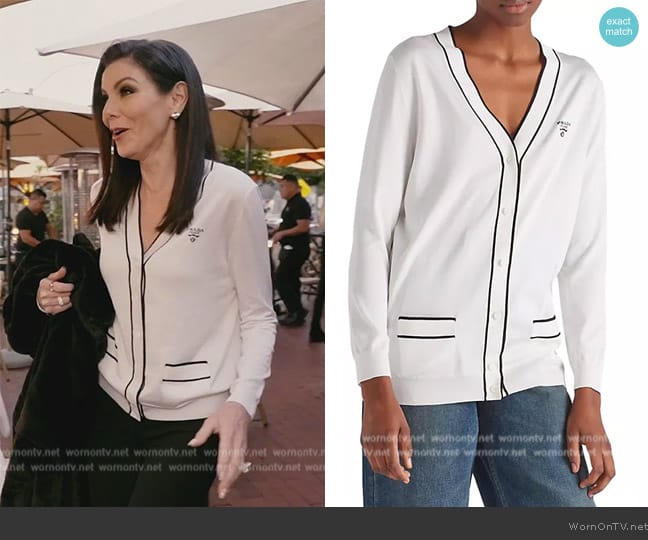 Prada Silk Cardigan worn by Heather Dubrow on The Real Housewives of Orange County