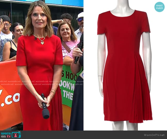 Prada Pleated Knee-Length Dress worn by Savannah Guthrie on Today