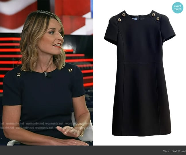 Prada Black Wool Dress worn by Savannah Guthrie on Today