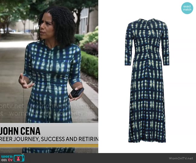 Proenza Schouler White Label Natalee Dress worn by Adriana Diaz on CBS Mornings