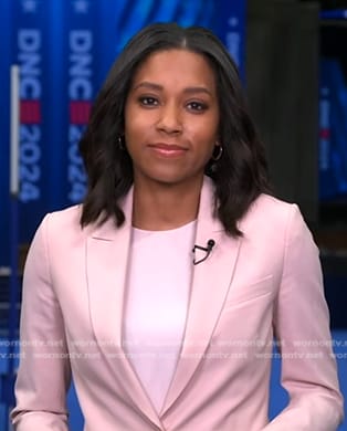 Rachel's pink pant suit on Good Morning America