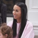 Rachel’s pink printed sweatshirt on The Real Housewives of New Jersey