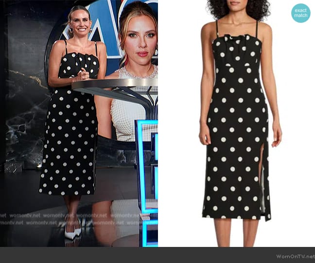 Rachel Rachel Roy Lucia Polka Dot Midi Dress worn by Keltie Knight on E! News