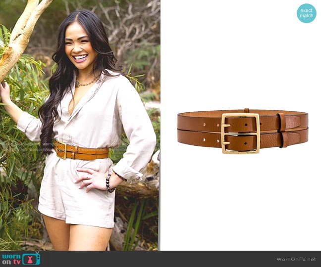 Rag & Bone Hookup Belt in Tan worn by Jenn Tran on The Bachelorette