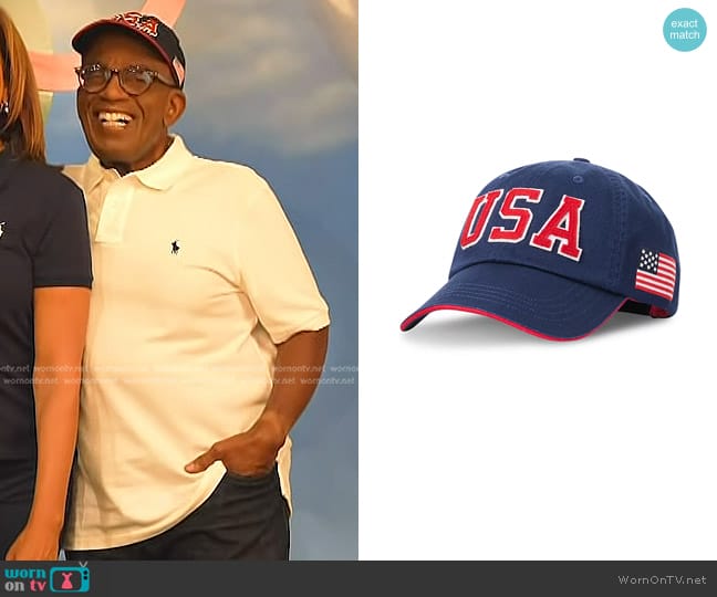 Polo Ralph Lauren Team USA Twill Ball Cap in Navy worn by Al Roker on Today