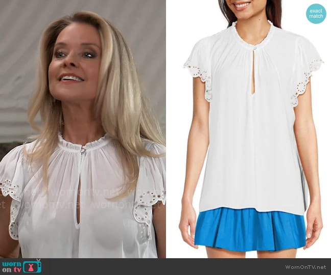 Ramy Brook Hermine Top worn by Felicia Scorpio (Kristina Wagner) on General Hospital