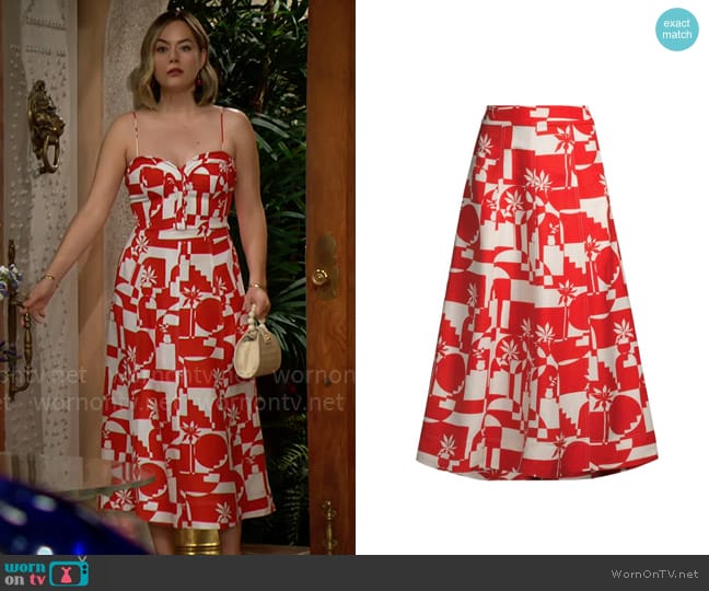 Rebecca Vallance Barcelona Skirt worn by Hope Logan (Annika Noelle) on The Bold and the Beautiful