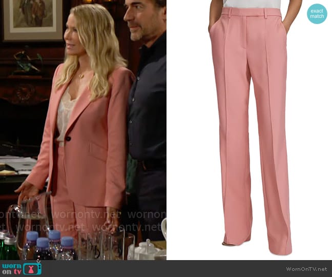 Reiss Millie Pants in Pink worn by Brooke Logan (Katherine Kelly Lang) on The Bold and the Beautiful