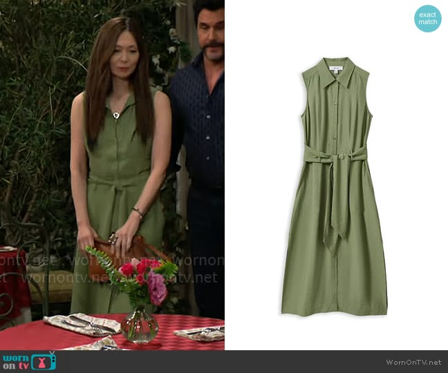 Reiss Morgan Dress worn by Penelope Poppy Nozawa (Romy Park) on The Bold and the Beautiful