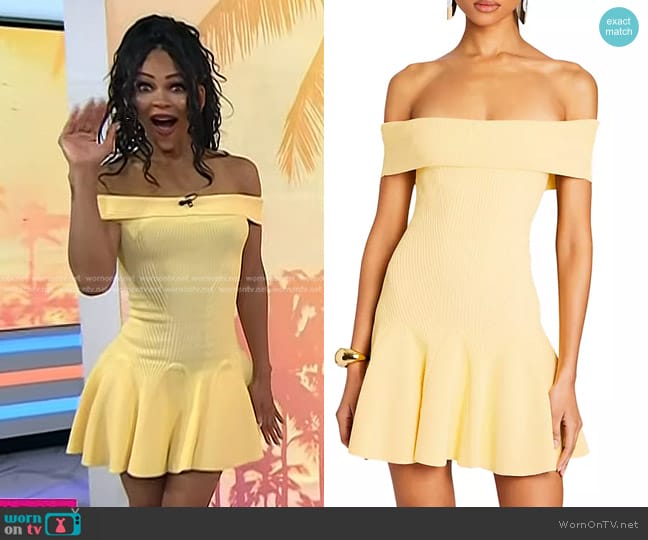 Retrofete Erica Dress in Buttercream worn by Meagan Good on Today