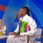 Robert Hartwell’s ivory printed oversized shirt and pants on Good Morning America