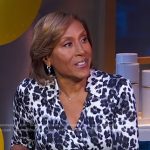 Robin’s leopard print wrap dress on Good Morning America