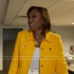 Robin’s yellow textured jacket on Good Morning America