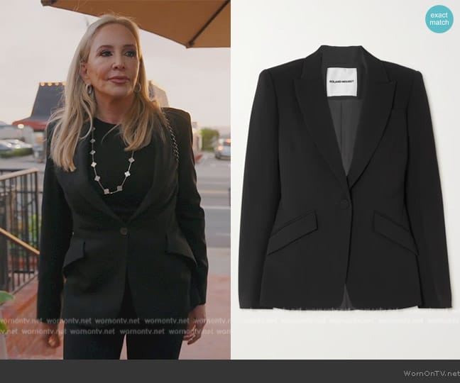 Roland Mouret Cady blazer worn by Shannon Beador on The Real Housewives of Orange County