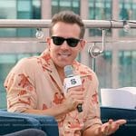 Ryan Reynolds’ beige floral embroidered shirt on Today