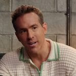 Ryan Reynolds’s white waffle knit polo on E! News