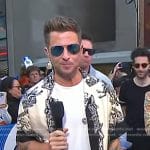 Ryan Tedder’s black and ivory print shirt on Today