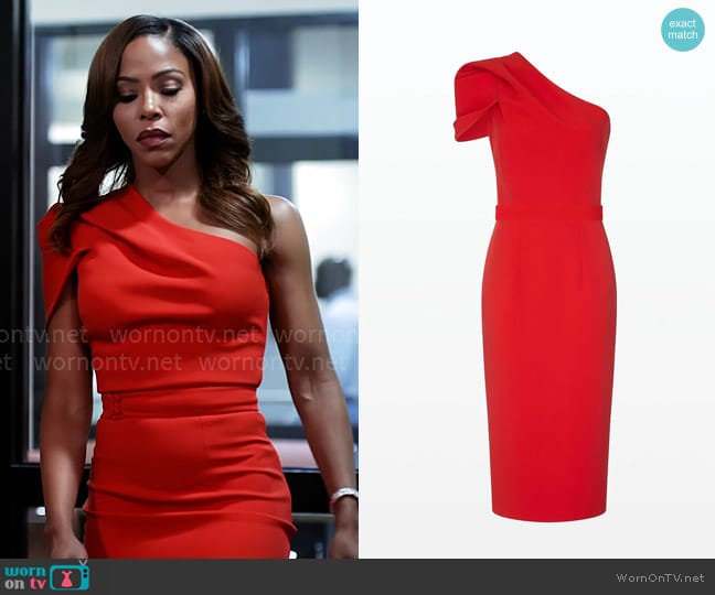 Safiyaa Kora Midi Dress worn by Andrea Barnes (Kj Smith) on Tyler Perrys Sistas